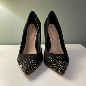 Sparkly black heels